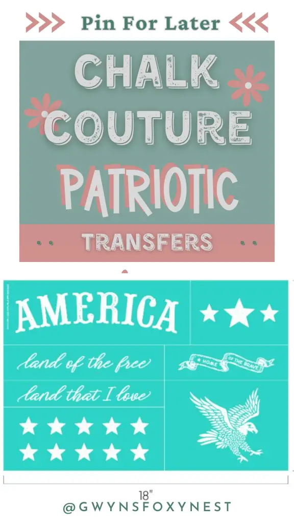 Chalk Couture patriotic transfer C23302316 for Summer 2023
