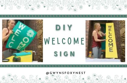 DIY Front Porch Welcome Sign Ideas Using Stencils for Welcome Sign