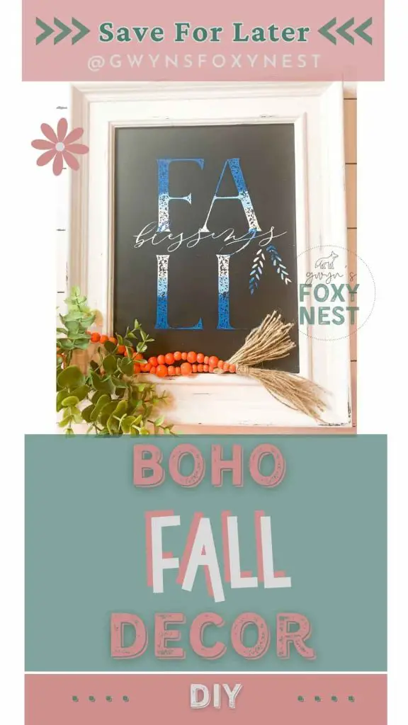 Learn how to make Boho fall Decor using fall stencil letters.