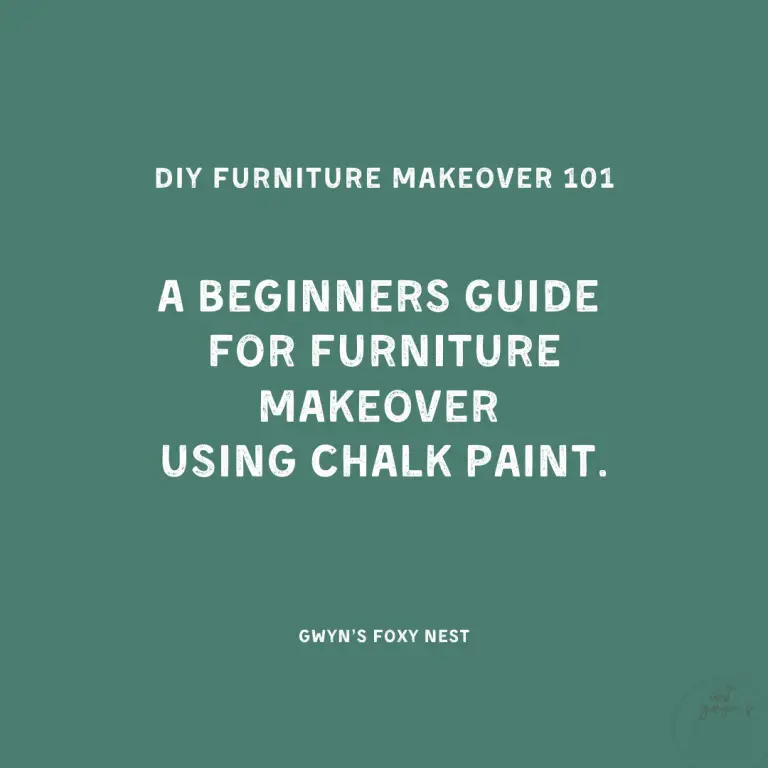Furniture Makeover 101: A beginners guide for furniture makeover using chalk paint.