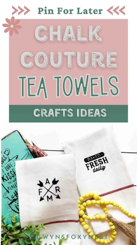 Create personalized kitchen tea towels decor with Chalk Couture inks