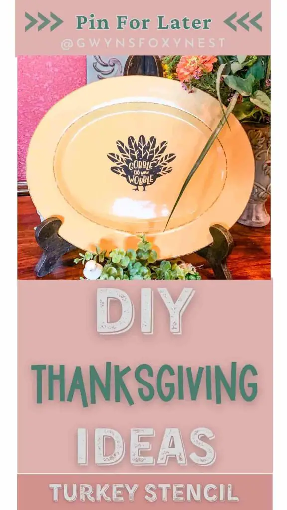 hand thanksgiving turkey craft using Turkey stencil kit 