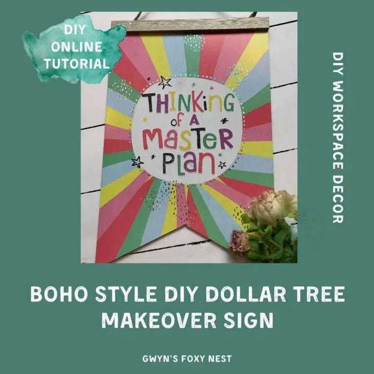 Boho Style DIY Dollar Tree Makeover Sign