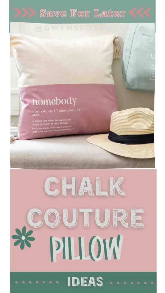 Chalk Couture Pillow made with Chalk Couture inks and canvas.