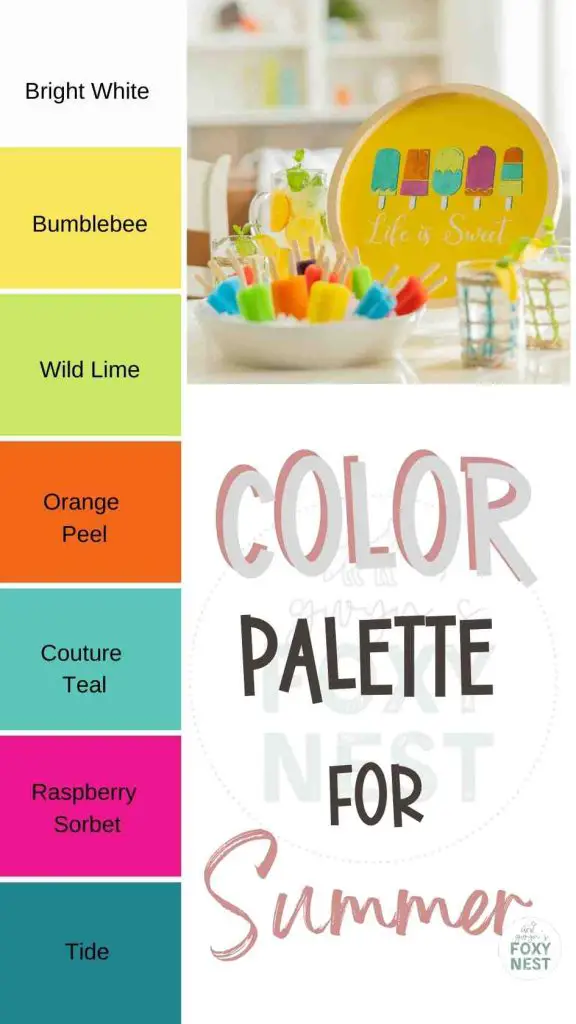 Summer Color Palette Metal Round Sign - Life Is Sweet - B23302340 Gwyns Foxy Nest