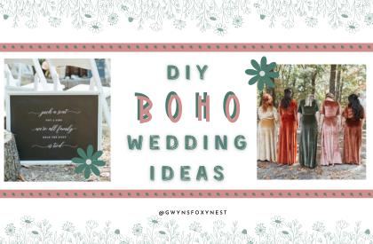 Simple Outdoor Fall Wedding Ideas for Boho Wedding Décor DIY