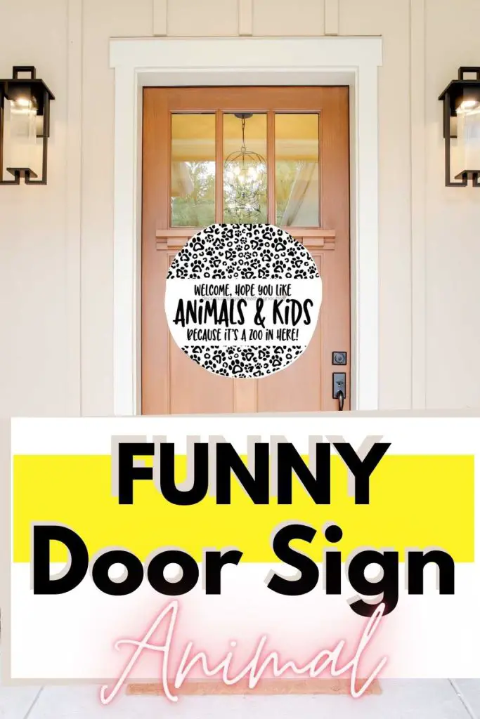 Animal Welcome Sign Funny Door Sign by decoexchange