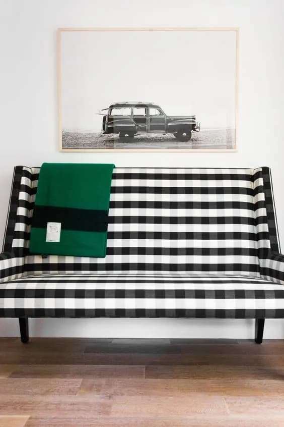modern-bench Buffalo Plaid Living Room Ideas postboxdesigns