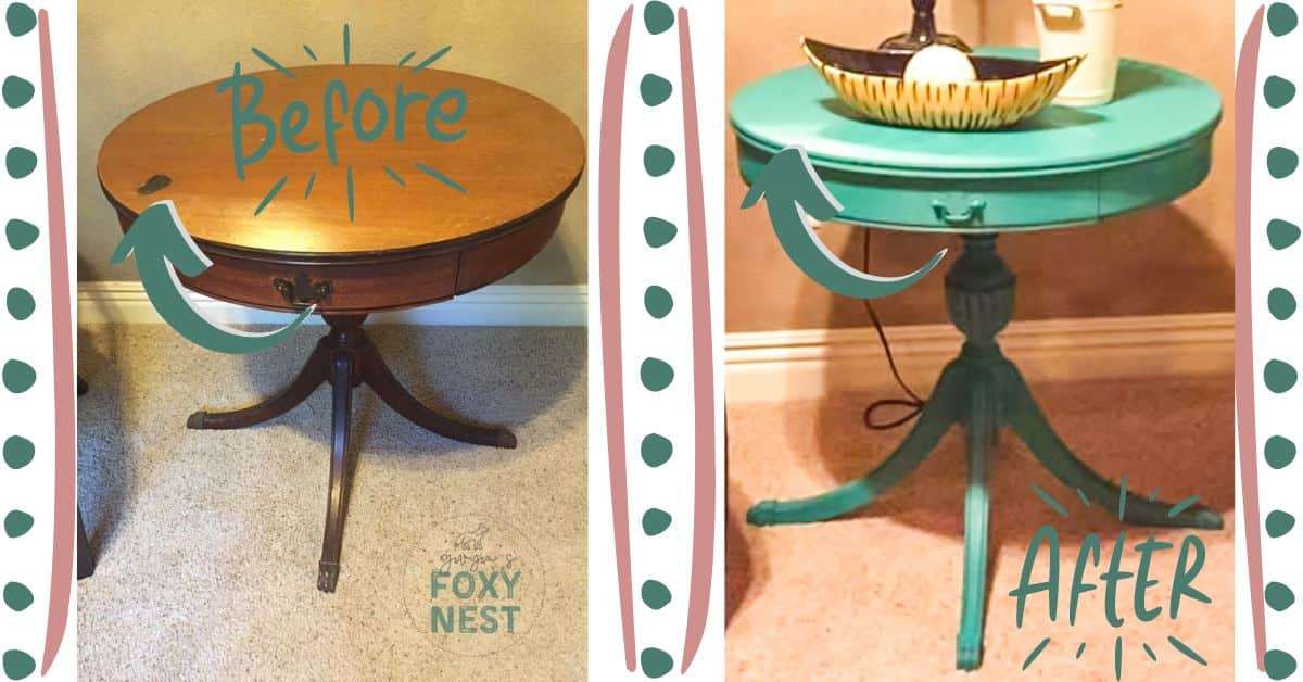 Transforming Wood Furniture Using Chalk Paint to Cover Burn Marks 2024