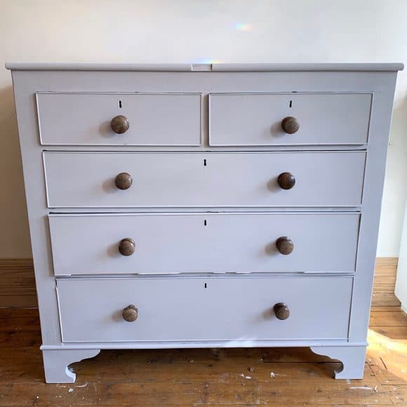 Wood Chest of Drawers Painted in Annie Sloan Chicago Grey by agapanthusinteriors