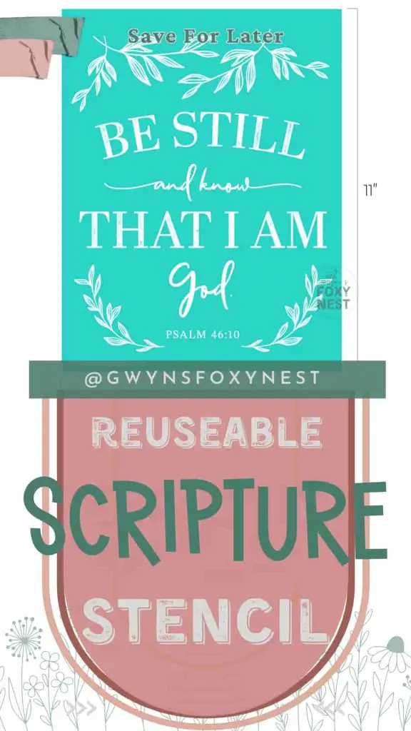 Bible scripture stencils - Be still and know that I am god craft stencil.