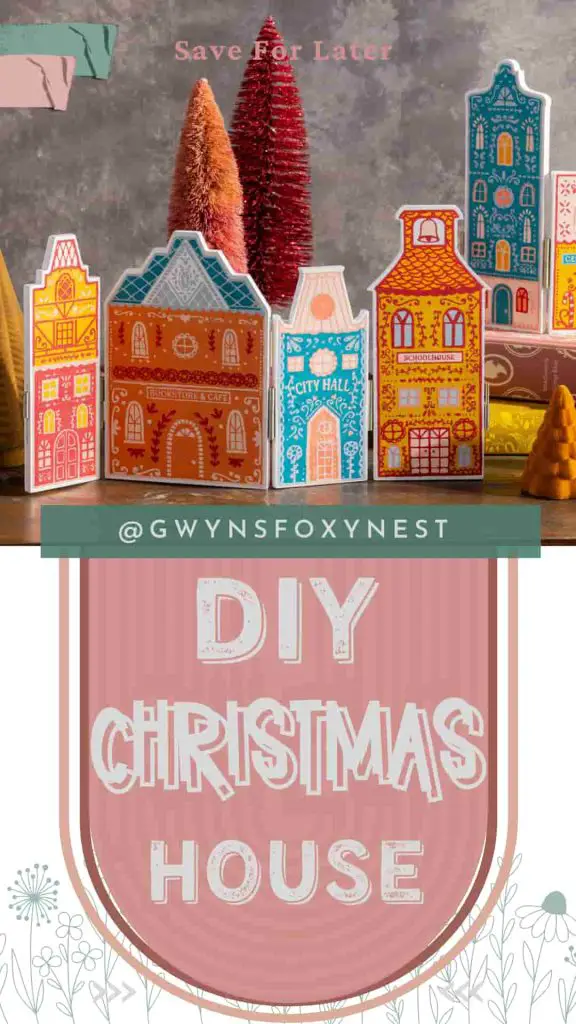 DIY Wooden gingerbread house kit for Christmas