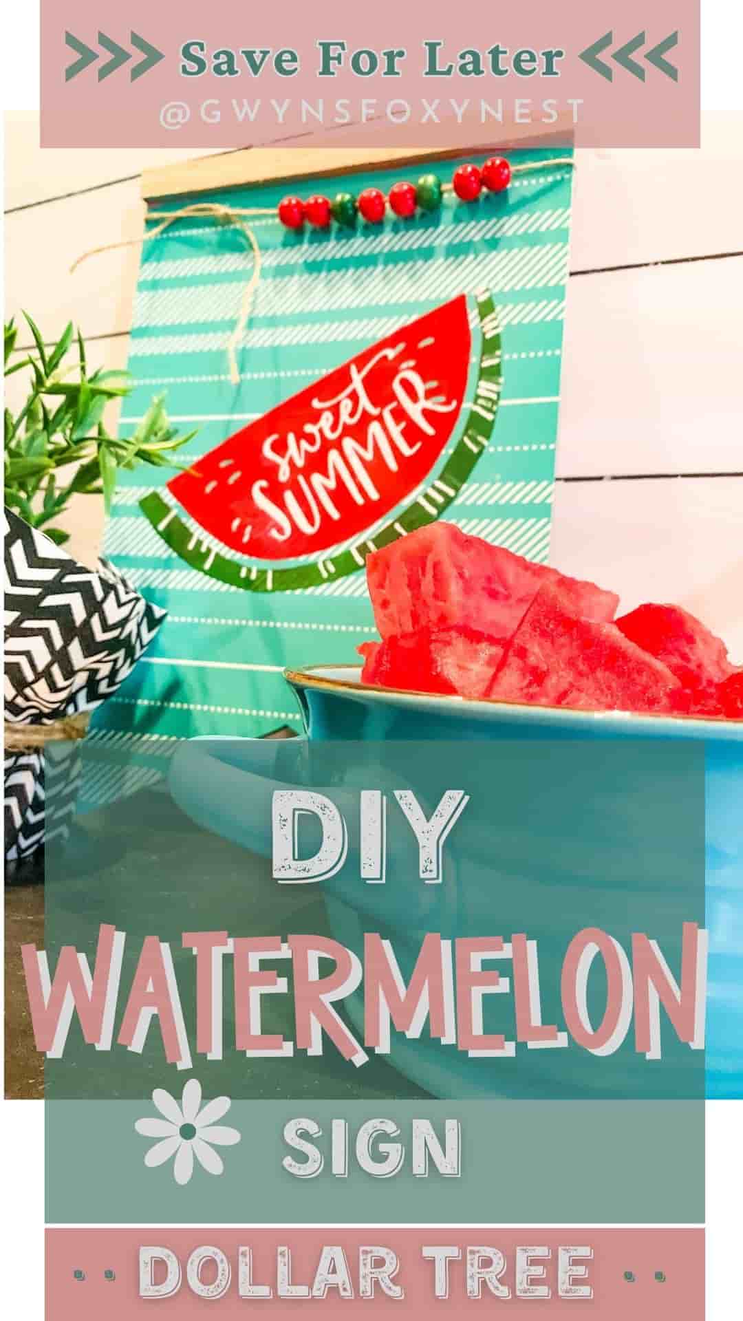 Dollar Tree DIY Watermelon Sign A Refreshing Addition to Your Home