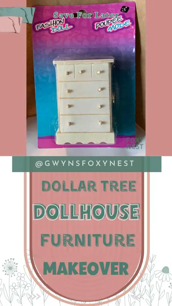 Dollar Tree Dollhouse furniture makeover