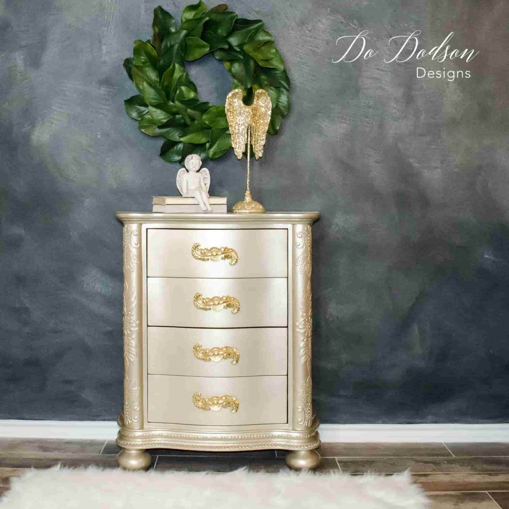 Gold metallic paint for wood furniture