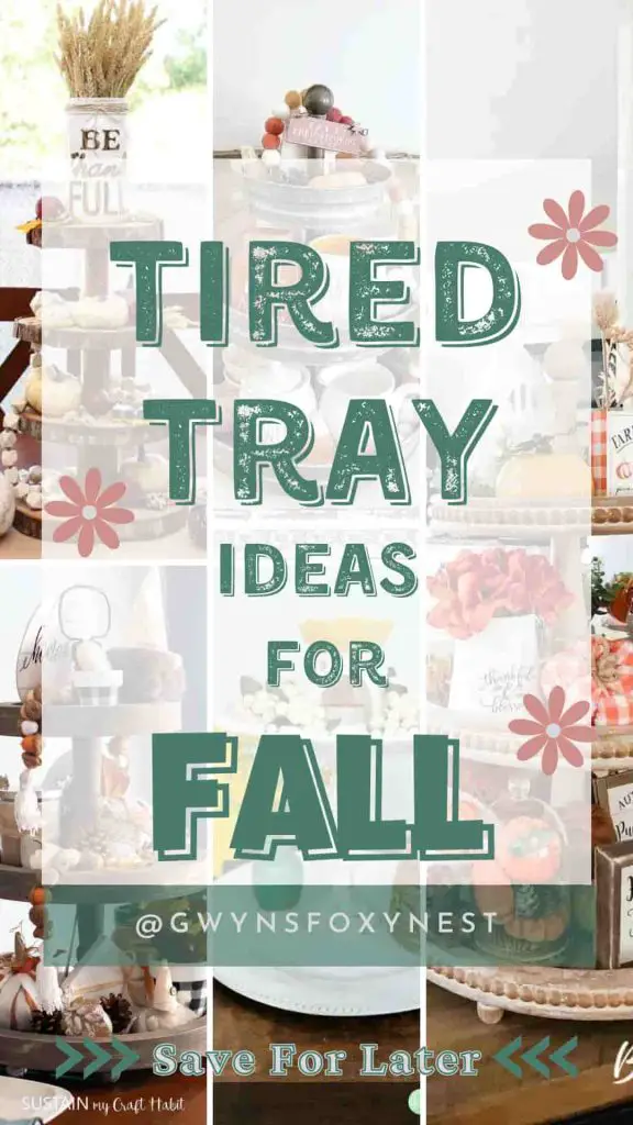 tiered tray ideas for fall