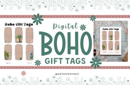 Creative Crafting with Free Printables Boho Gift Tags
