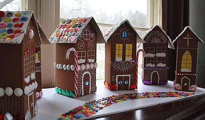 Gingerbread House Made With Milk Carton 