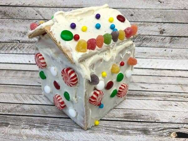 Gingerbread House With Graham Crackers And Milk Cartons