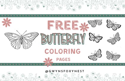 Easy Butterfly Coloring Pages For Adults