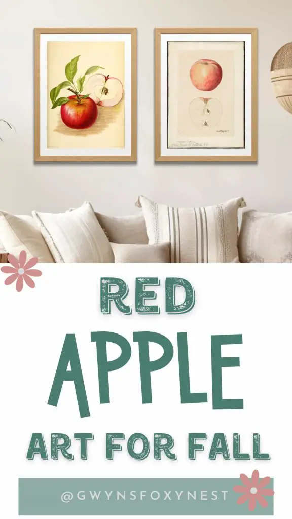 Free printable red apples for home decor
