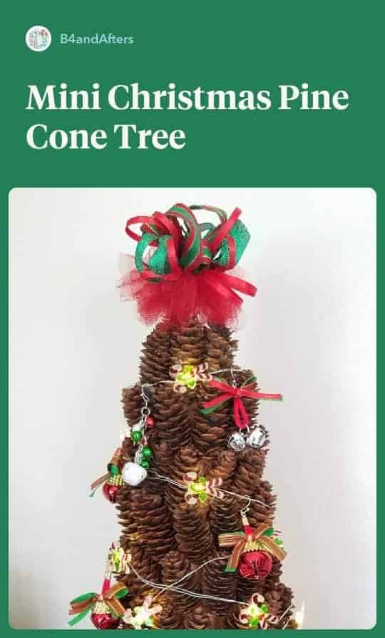 DIY pine cone Christmas tree by b4andafters