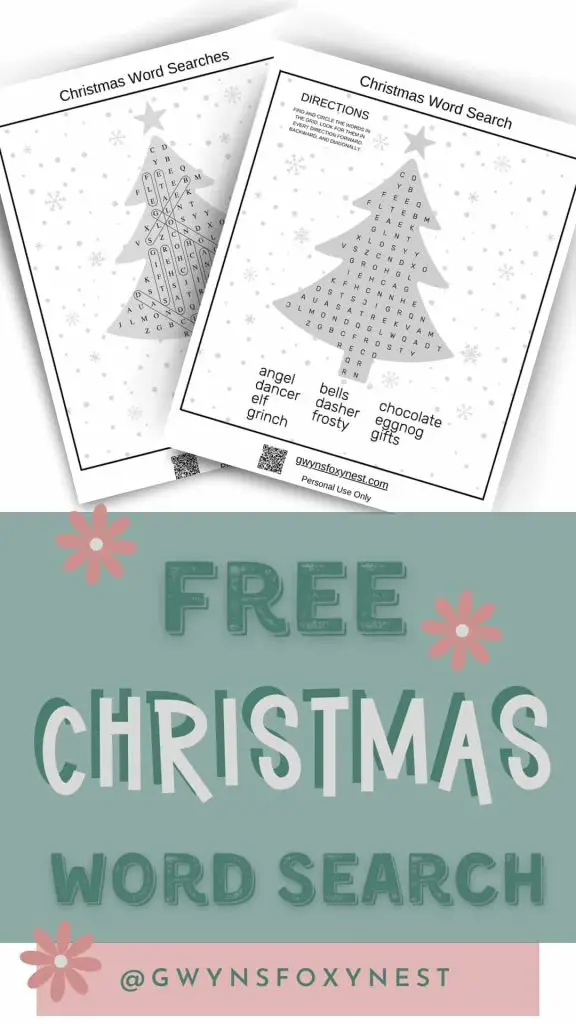 Free christmas tree word search for adults with answers
