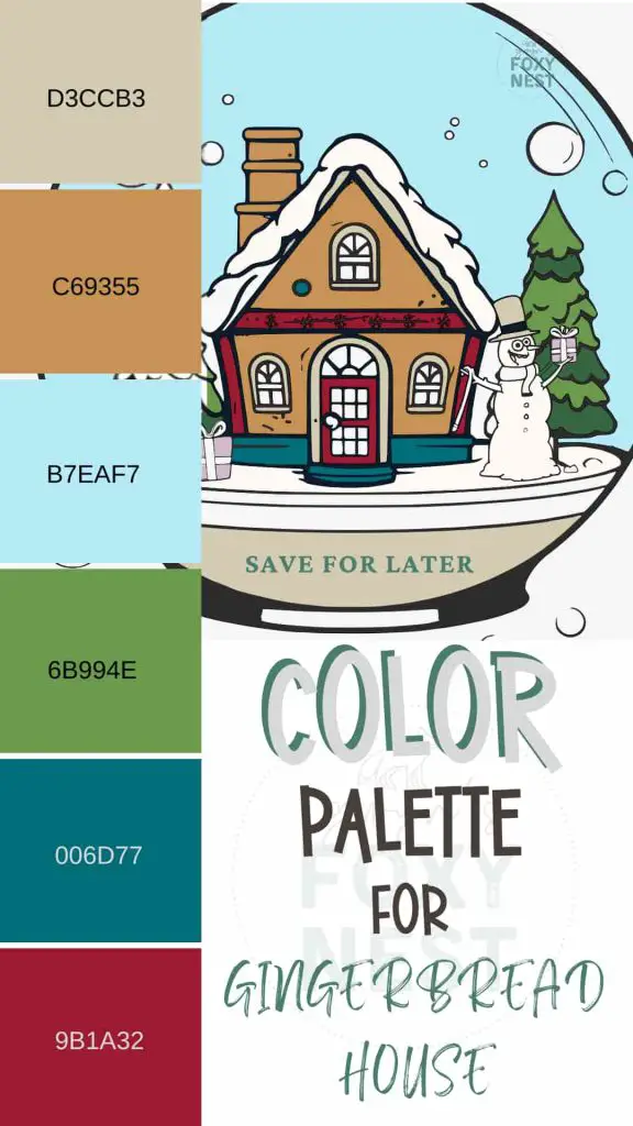 gingerbread house color palette