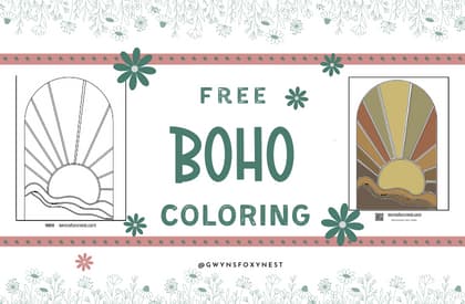 Easy Boho Coloring Pages For Adults