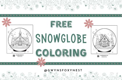 Free Snowglobe Coloring Page