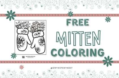 Mitten Coloring Page for Adults: A Creative Escape