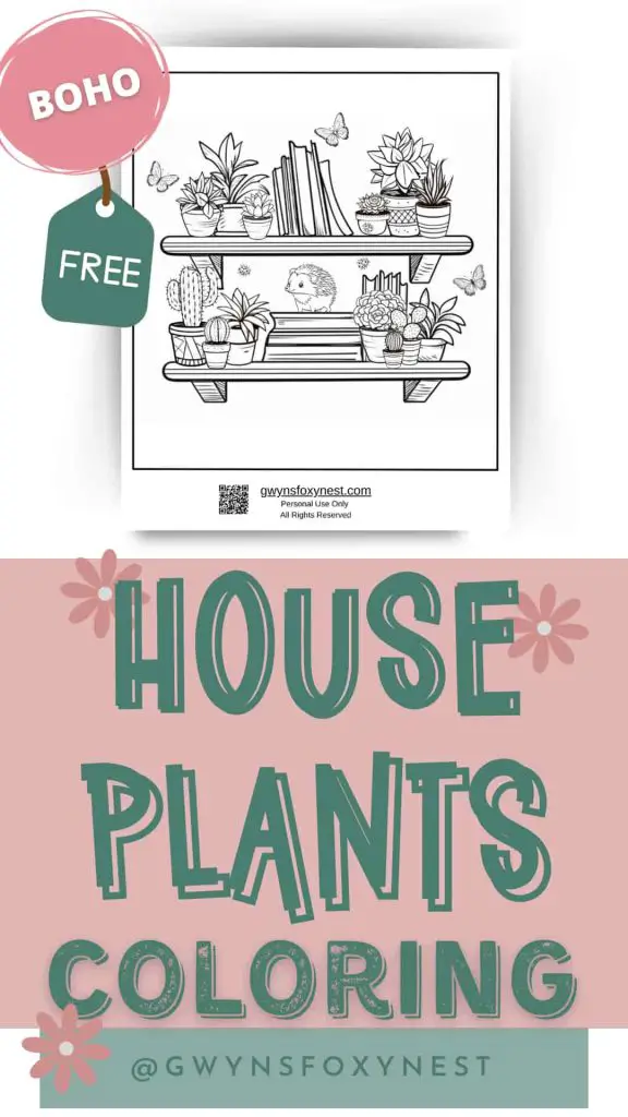 potted plant coloring page