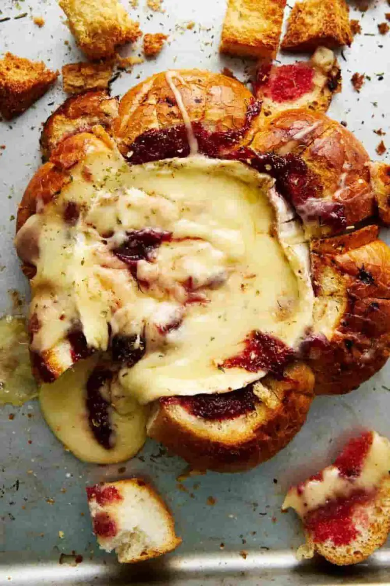 Baked Brie Bread with Spicy Strawberry Jam