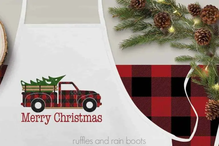 Buffalo Plaid Christmas Truck SVG