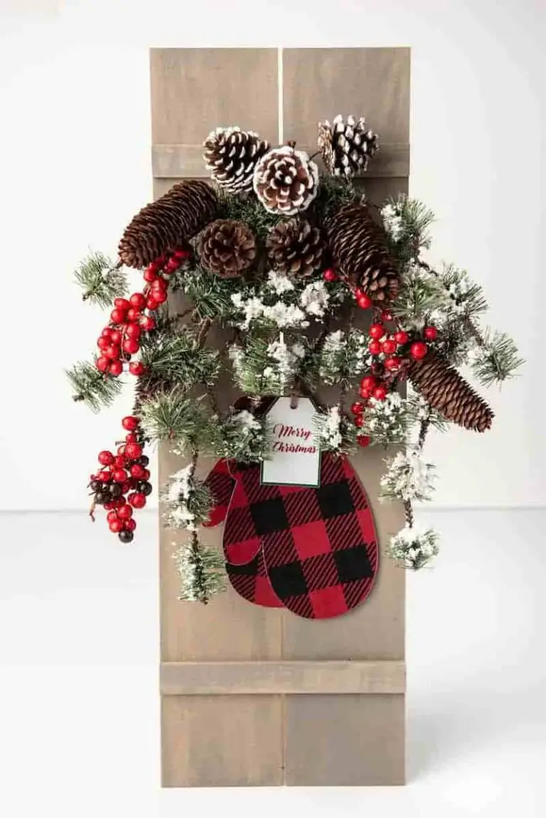 Christmas Shutter Craft Ideas for Buffalo Check Holiday Decor