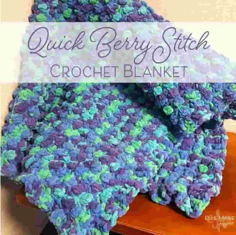 Quick Berry Stitch Crochet Blanket