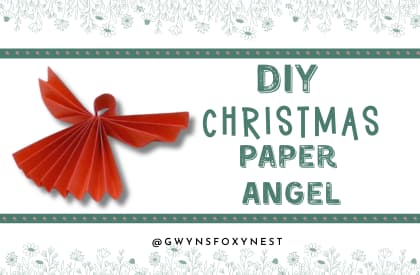 How To Make A Christmas Angel Paper Ornament Craft (Easy Tutorial)