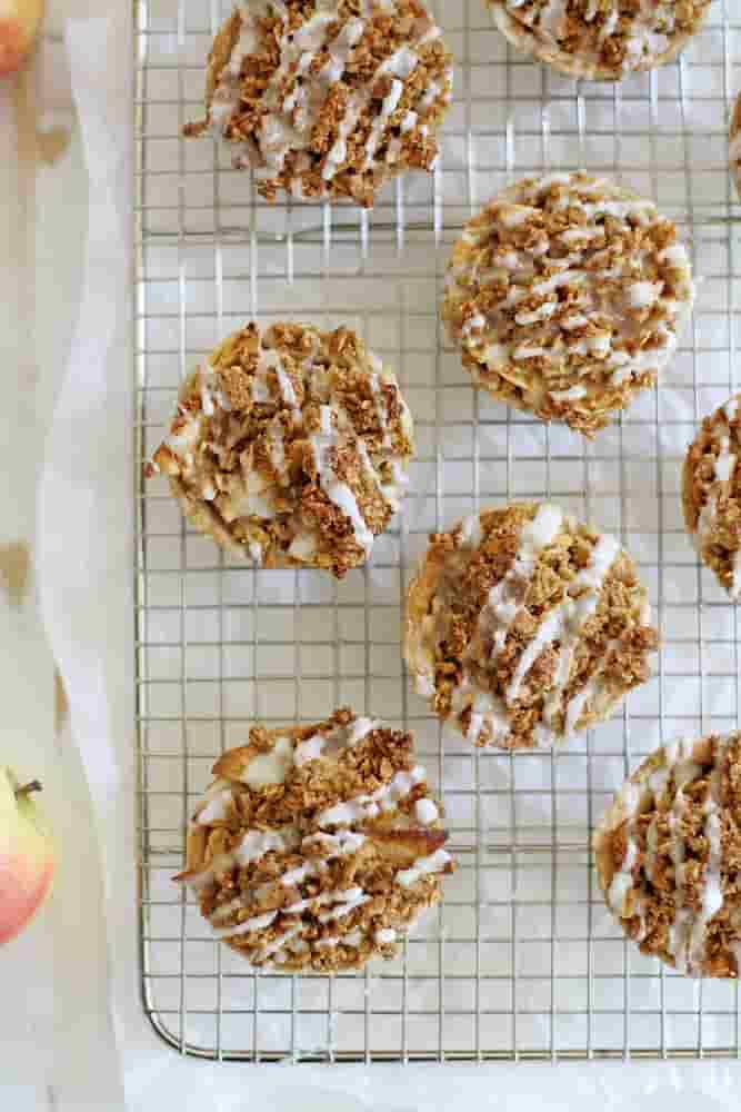Iced Oatmeal Cookie Apple Pies