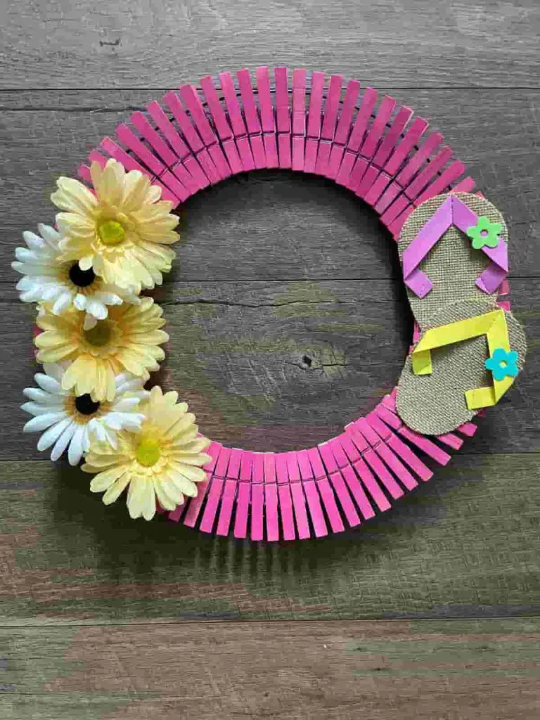 Dollar Tree Clothespin Wreath Instructions