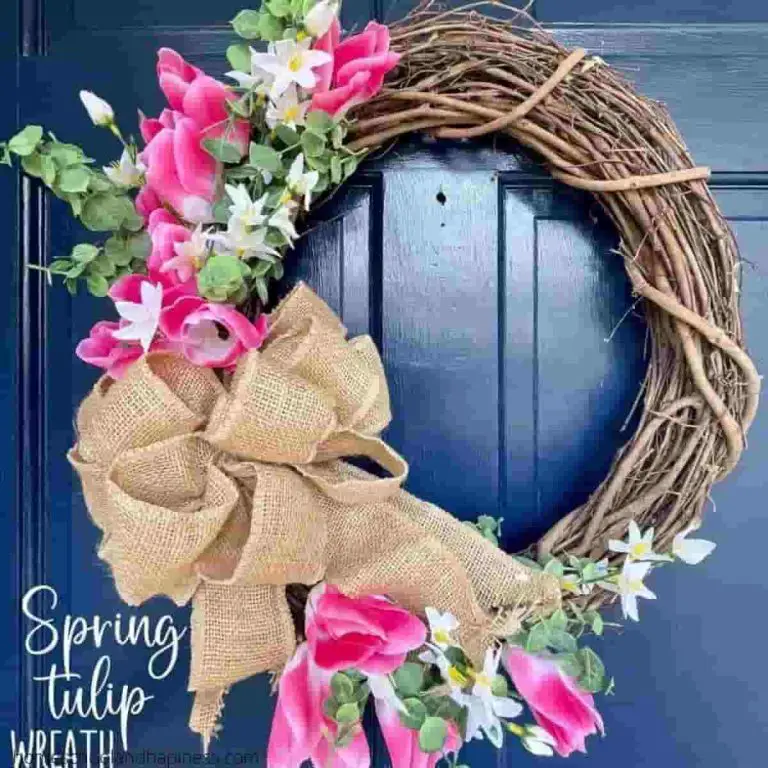 Spring Tulip Wreath DIY