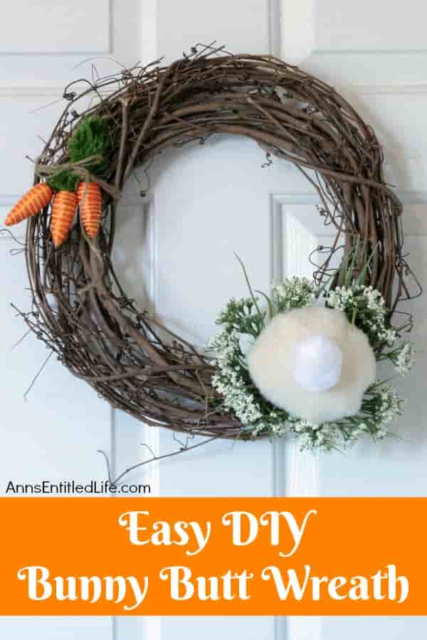 Simple DIY Bunny Butt Wreath