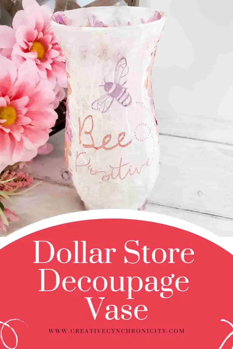 Dollar Store Decoupage Vase

