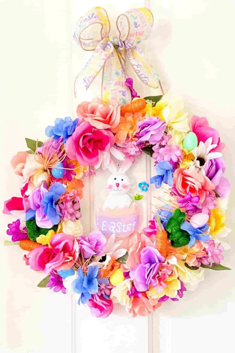 Dollar Tree Easter Wreath With Flowers