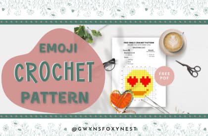 Heart Eyes Emoji Crochet Pattern