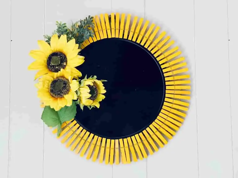 Sunflower Clothespin Wreath