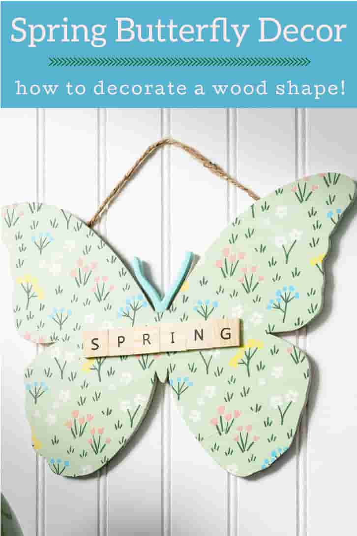 Dollar Store Wood Butterfly Decor