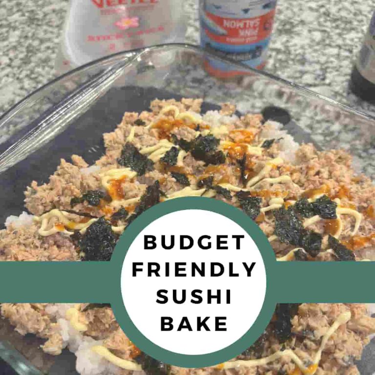 sushi bake in an 8X8 pan