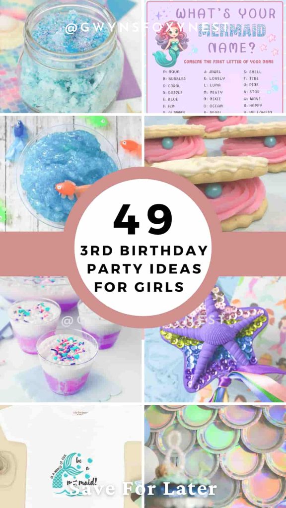 decoration, food and ideas for a Girls 3rd Birthday Party
