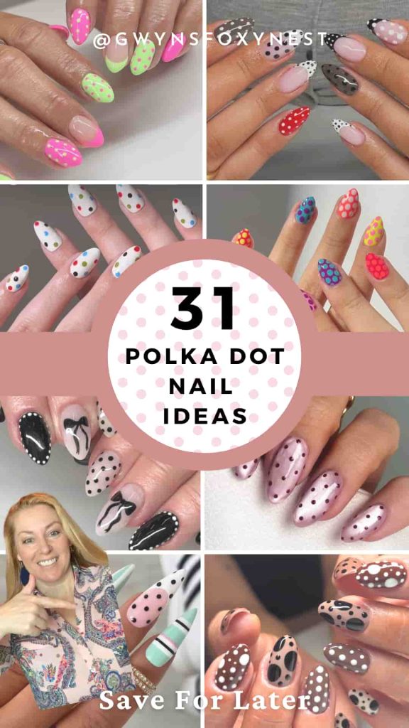 8 Polka Dot Nail painted