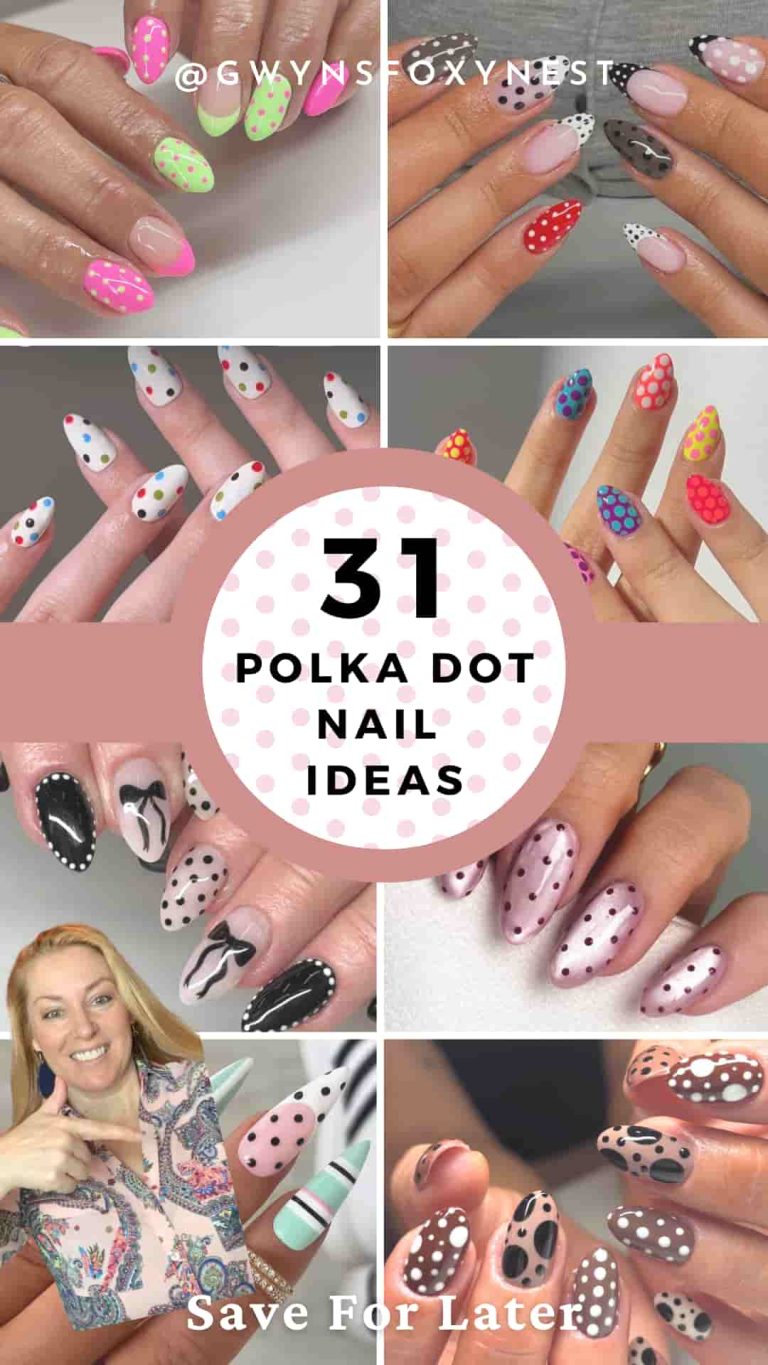 8 Polka Dot Nail painted